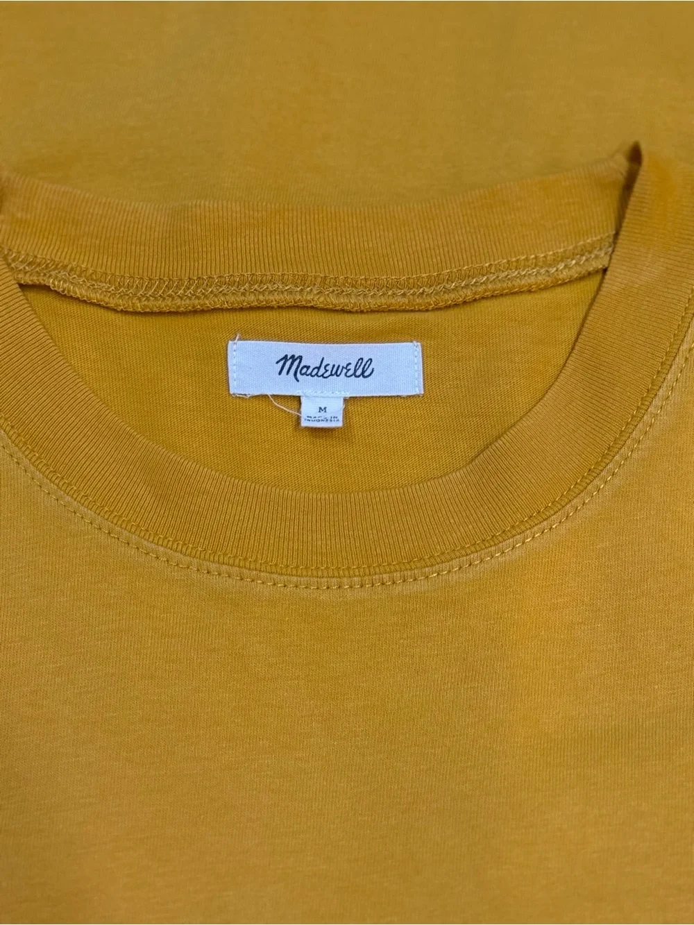 Madewell Mustard Yellow T-Shirt Dress Medium NWOT Cotton